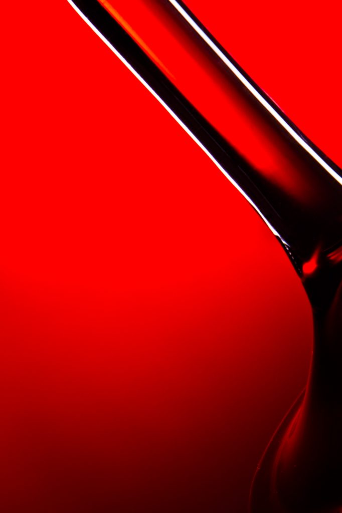 Aus der Glasserie „Rot“.