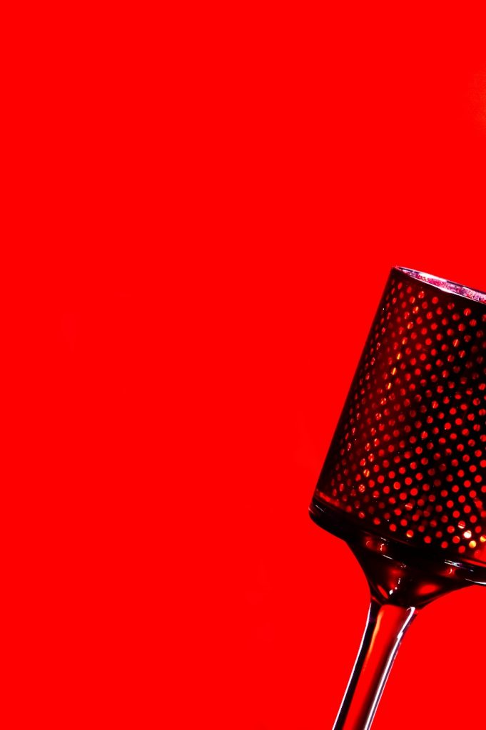 Aus der Glasserie „Rot“.