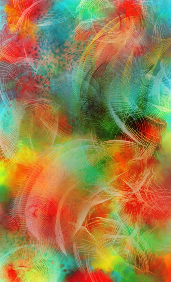 Lebendig - Das Werk kann Hoch- und im Querformat gehängt werden